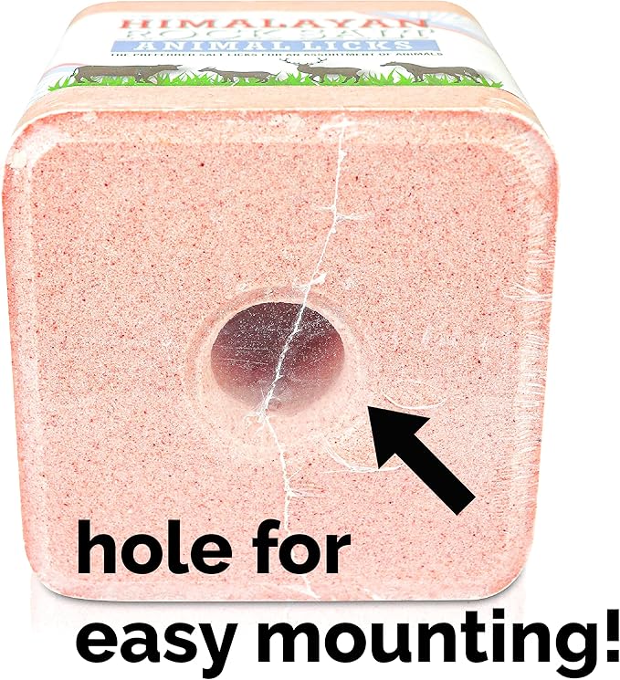 Himalayan Secrets Compressed Pink Salt Lick for Livestock and Wildlife Animals, Pure & Natural Feed Salt Block, Minerals & Trace Elements, No Additives, 22LB (10KG)