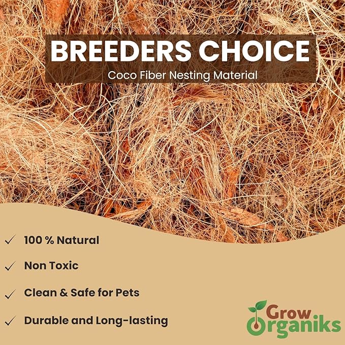 Coconut Fibre Animal Bedding, Bird Nesting Material (200 GMS), Chicken Nesting Pads, Hamster Bedding, Coco Husk for Plants, Eco Earth Coconut Fiber Substrate, Bird Nest for Cage