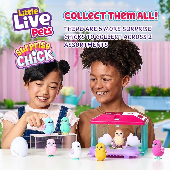 Little Live Pets Toy Chicken Coop, Interactive Hutch Animal Playset with 1 Surprise Baby, 20+ Sounds– Outdoor Toys for 5+ Year Old Girls