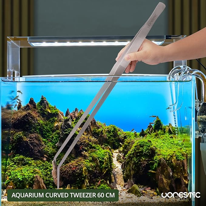 VORESTIC Aquarium Tweezers (Curved, 23.6")