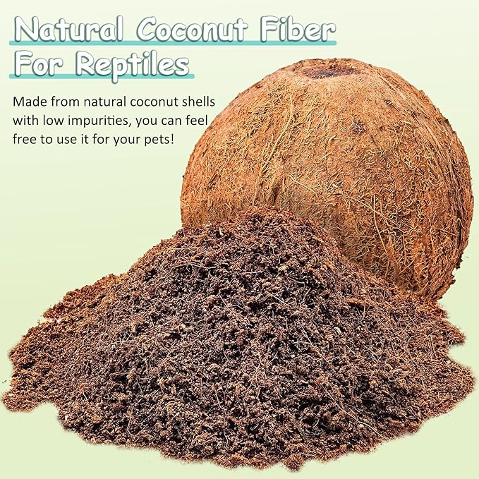 VCEPJH Loose Coconut Fiber Substrate 3 Pack Natural Coco Coir Reptile Bedding Tortoise Substrate Soil Habitat Accessories for Tarantula Snake Bearded Dragon Spiders Hermit Crabs