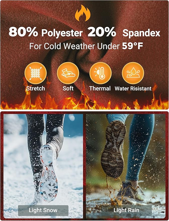 FitsT4 Sports Women's Winter Horse Riding Pants with Zipper Pockets Full Seat Riding Tights Fleece Lined Equestrian Breeches