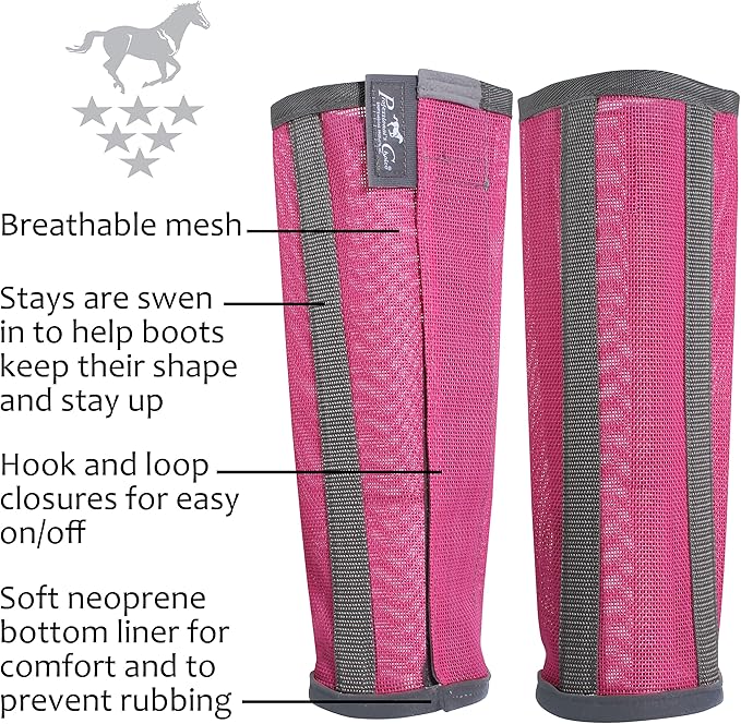 Professional's Choice Deluxe Fly Boots | Breathable Mesh | 4 Pack