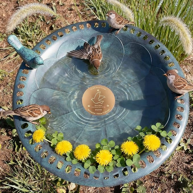 GUCHO Bird Bath Copper Disk,Bird Bath Purification Disk,0.6mm Thickness 99.99% Pure Copper for Physical Safe Water Cleaning All-Seasons,Universal Fit for Outdoor Backyard Birdbaths Bowl