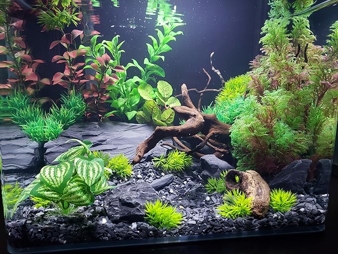 Small World Slate & Stone Aquarium Gravel - Natural Substrate for Aquascaping Planted, Freshwater and Saltwater Tanks - Grey - Small Scale Gravel Size 1/8"-1/4" (14 lbs)