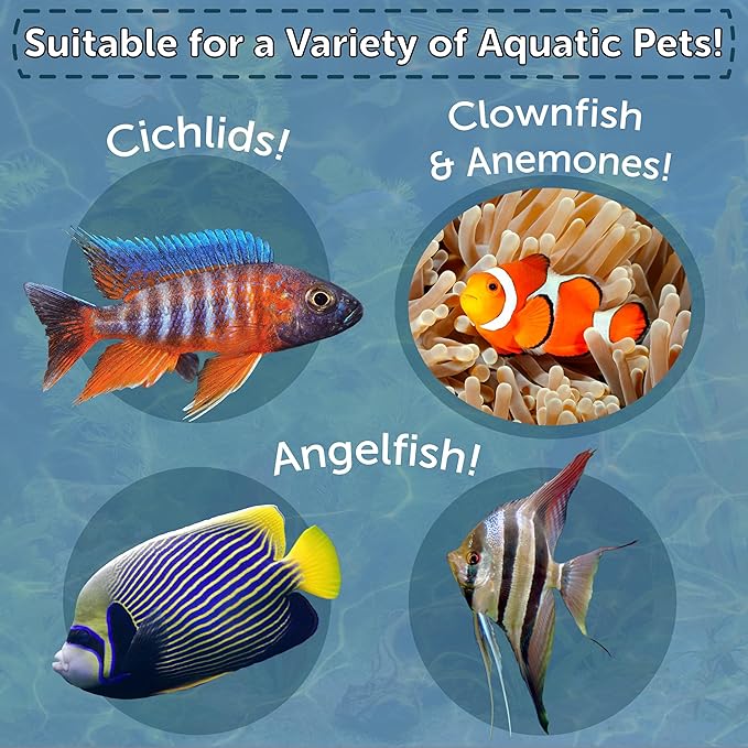 Aquatic Foods Inc. Pacific Plankton, Freeze Dried Plankton for Marines, Corals, Anemones, Cichlids, Discus, Goldfish, Angel Fish, 12-Type Pellet Mix, 4-Type Wafer Mix Included 4.9oz Canister
