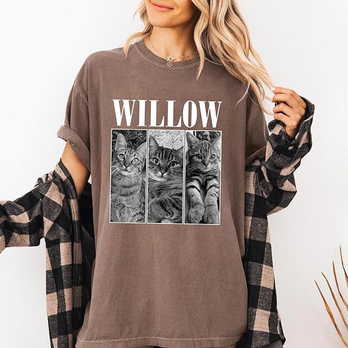Nazenti Custom Photo Shirt, Personalized Tshirt for Mom, Dad, Grandma, Pet Lovers Gifts, Mama Gift for Women, Christmas Shirt