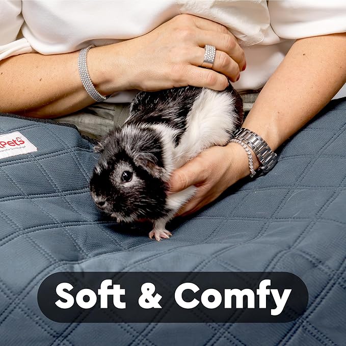 Washable Rabbit & Guinea Pig Cage Liner & Bedding for C&C 2x4 (57"x28"), 2 Pack, Easy to Clean Unlike Fleece, Waterproof, Absorbent, Non-Slip Pee Pad, Reusable Bunny Mat for Small Animals