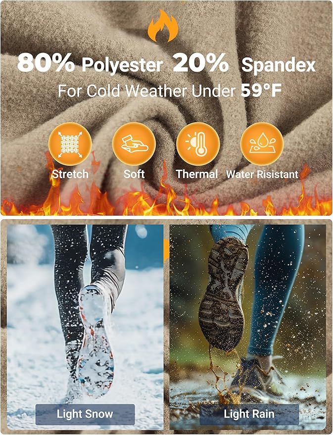 FitsT4 Sports Women's Winter Horse Riding Pants with Zipper Pockets Full Seat Riding Tights Fleece Lined Equestrian Breeches