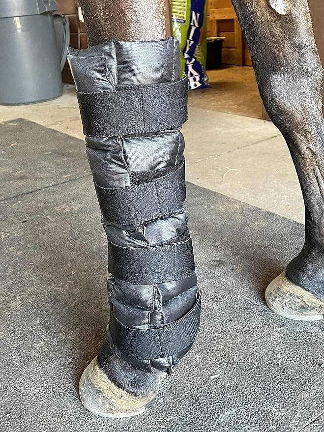 Prairie Horse Supply Ice Boot for Horse and Pony Durable Nylon Leg Ice Gel Boot Wrap Cold Therapy, One Size Fits All with Flexible Straps for Hock, Ankle, Knee, Legs, Boots, and Hooves