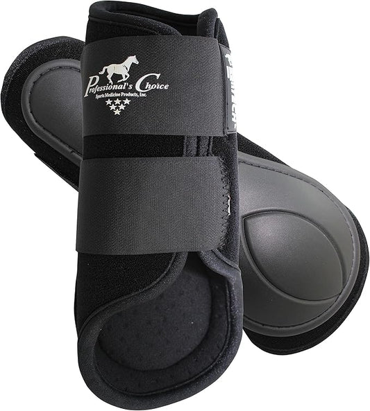 Professional's Choice Equine Ventech Splint Boot | Hook & Loop Closure | Sold in Pairs | Black