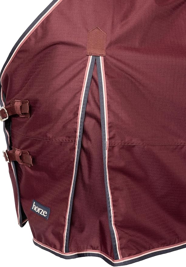 HORZE Glasgow Light Weight Waterproof Turnout Horse Sheet (No Fill) - Burgundy - 78 in