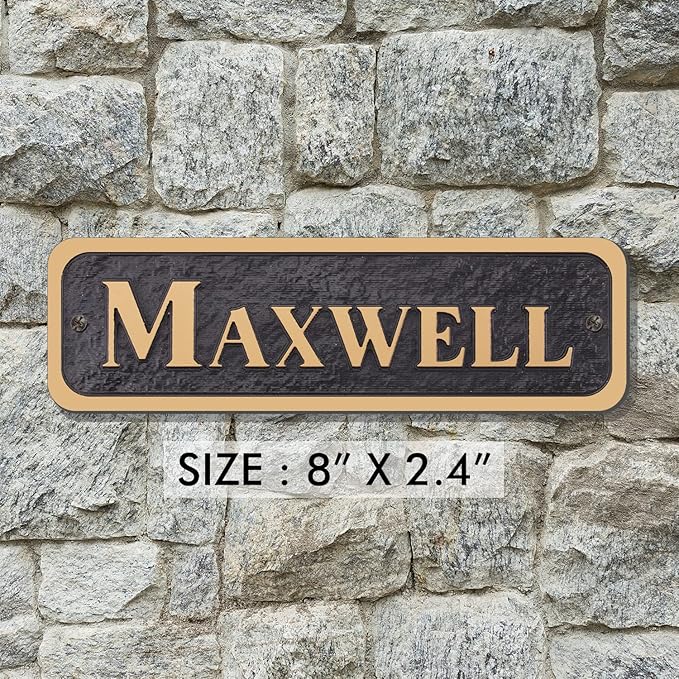 Acrylic Horse Stall Name Plate, 2.4" x 8" Personalized Stall Signs, UV Protected, Custom Pet Name Sign, All Weather Adhesive, Mounting (Rose Gold, Style 3)