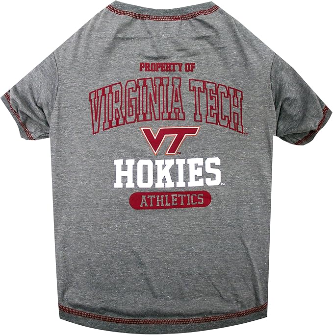 Pets First Collegiate VIRGINIA TECH HOKIES Dog T-Shirt, X-Small. - Licensed Shirt for Pets Team Colored with Team Logos.- Premium Stretchable Materials for the Comfrot of your Dog & Cat.