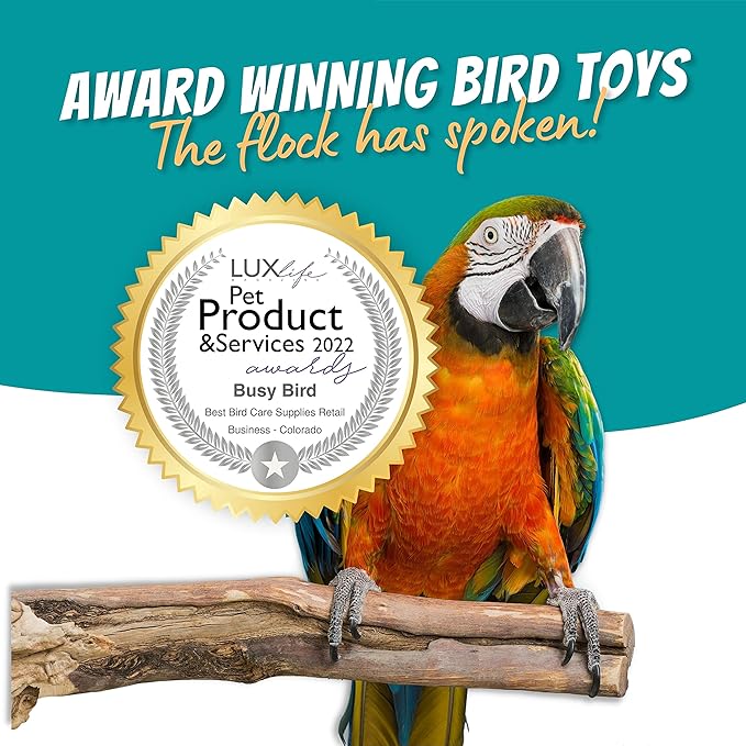 Ele-Waiter Foraging Bird Toy | Interactive Treat Dispenser | Promotes Natural Foraging Behavior | Bird Cage Accessories for Medium to Extra Large Birds | Colorful Toys for Parrots, Cockatiel,Cockatoos