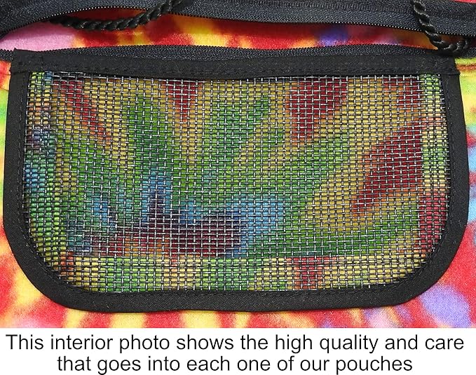 Bonding Carrier Pouch - Premium Bonding Pouch for Sugar Gliders and Other Small Pets - Durable Cozy Fleece Material, Mesh Screen, Silk Rope, & Zipper, Pet Sleeping Bag, Tie-Dye