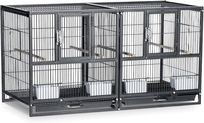Prevue Pet Products F075 Hampton Deluxe Divided Breeder Cage 37.5 x 18 x 20.5"H