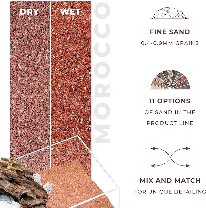 UNS Controsand - Morocco, 8L - Natural Freshwater 0.4-0.9mm Reddish Sand for Aquascaping Planted Tanks - Aquarium, Terrarium, Paludarium Substrate for Betta, Shrimp, Fish, Jumping Spider, Turtle