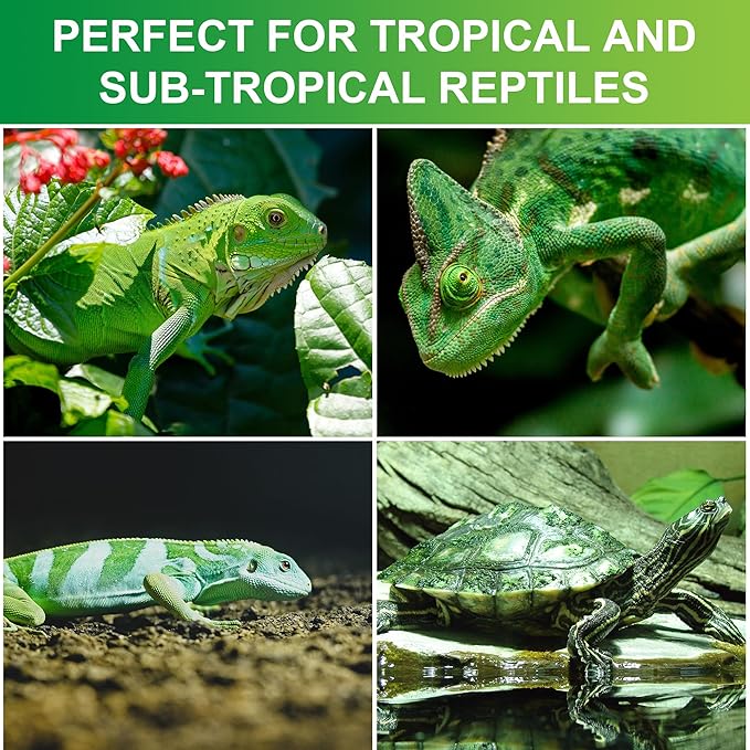 UVB Reptile Light Kit, 24W T5 Lamp Fixture and 5.0 UVB Tube Combo, Linear Lighting Bar Ideal for Tropical Reptiles Bearded Dragon Hermit Crab Turtle Leopard Gecko Tank Chameleons Iguanas Snake