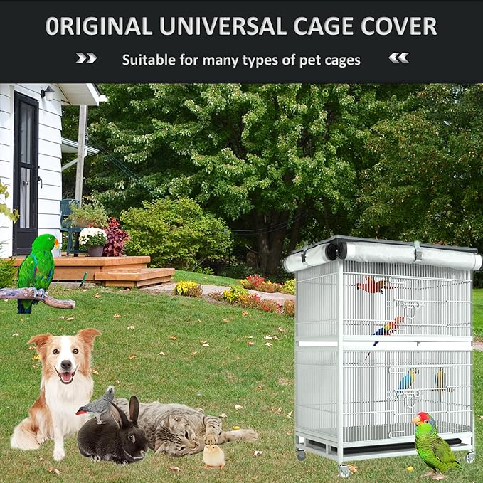 Universal Large Bird Cage Cover - Bird Cage Covers for Night, Good Night Bird Cage Cover for Large Bird Cage，Size 32inx 21inx 46in