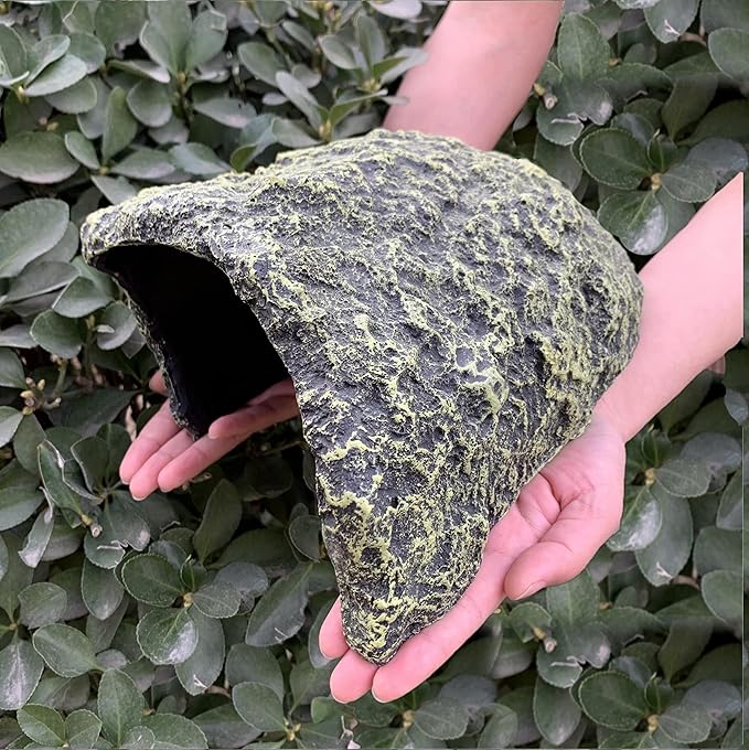 Oversize Reptile Hides and Caves Resin Aquarium Habitat Hideouts Large Hiding Cave Lizard Hiding Spot for Bearded Dragon Snakes Tortoise Aquarium Terrarium Hideaway