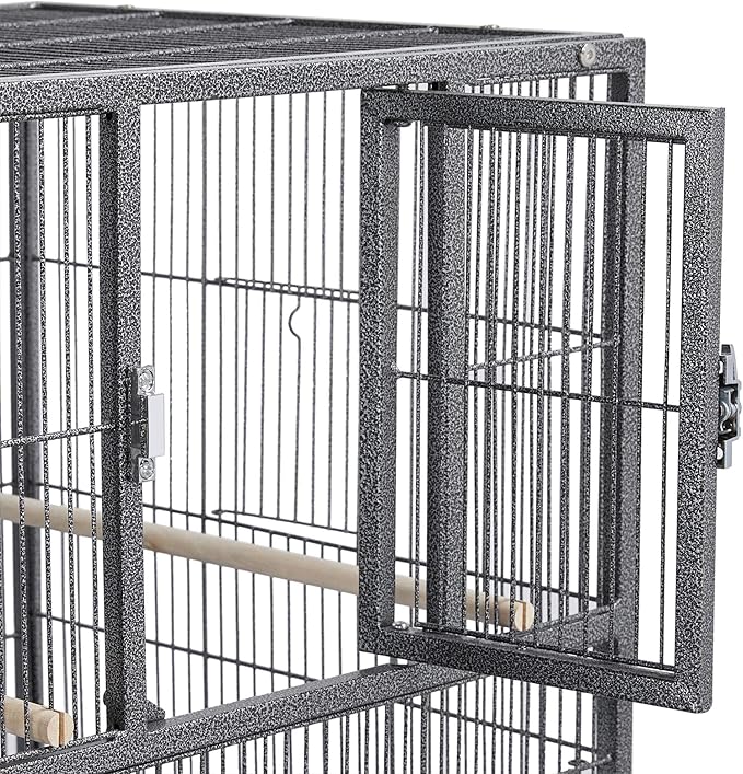 Topeakmart Divided Breeder Parakeet Canary Lovebird Finch Budgie Bird Cages W/Rolling Stand 1 Pack