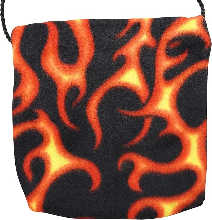 Bonding Carrier Pouch - Premium Bonding Pouch for Sugar Gliders & Other Small Pets - Durable Cozy Fleece Material, Mesh Screen, Rope, & Zipper, Pet Sleeping Bag, Hot Rod Flames