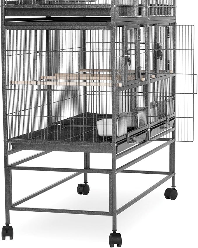 Prevue Pet Products F075 Hampton Deluxe Divided Breeder Cage 37.5 x 18 x 20.5"H