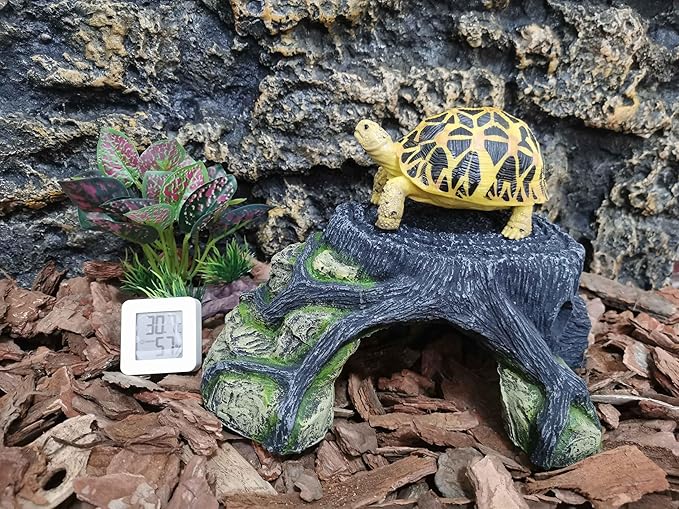 Heavy 2.9 Pounds Reptile Hide Snake Hide for Bearded Dragon Gecko Lizard Baby Ball Python Little Turtle Tortoise Use 10"×8.5"×4",Aquarium Decor for Betta Fish,Shrimp,Spider,Scorpion,Frog,Hermit Crab