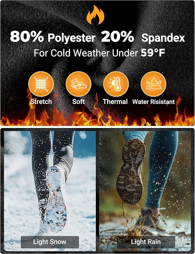 FitsT4 Sports Women's Winter Horse Riding Pants with Zipper Pockets Full Seat Riding Tights Fleece Lined Equestrian Breeches