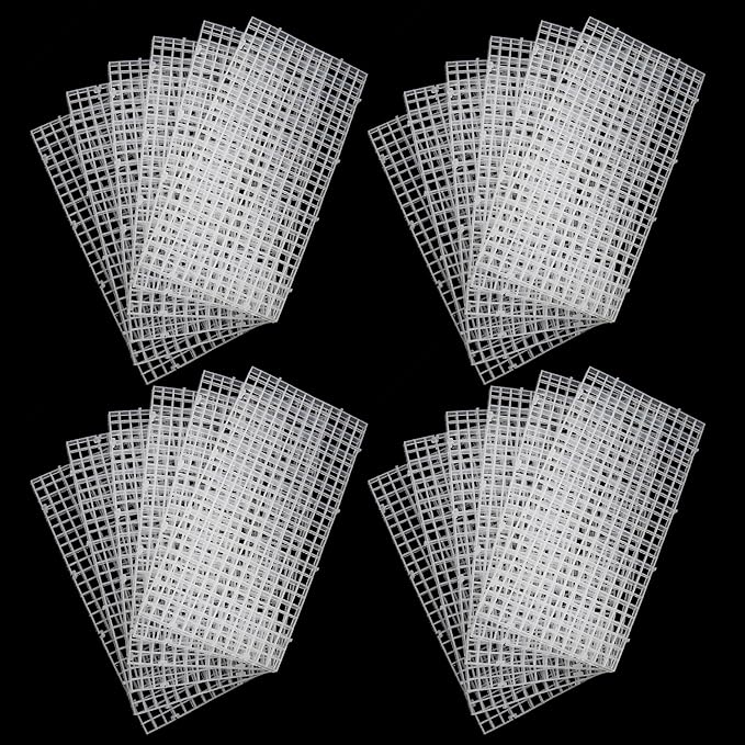 ALEGI 24 Pcs Aquarium Fish Tank Divider Plastic Egg Crate Aquarium Filter Bottom Tray Grid Isolation Board Partition Net Pane Separator (S 24pcs)