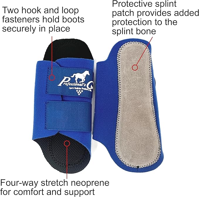 Professional's Choice Equine Competitor Front Leg Splint Boot | Hook & Loop Closure | Sold in Pairs | One Size Fits All