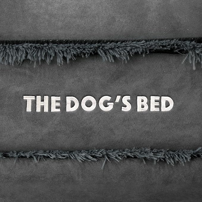 The Dog’s Bed, XL Grey Fur 43.5x34,Memory Foam, Pain Relief: Arthritis, Hip & Elbow Dysplasia, Post Surgery, Lameness, Supportive, Calming, Waterproof Washable Cover, Veterinary Approved