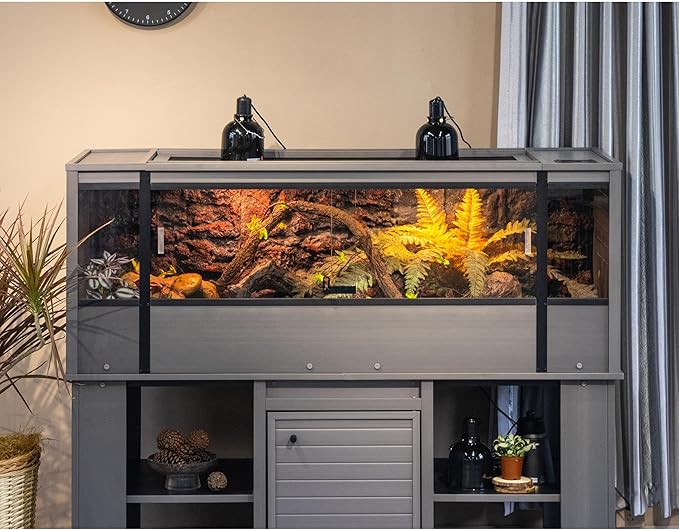 New Age Pet ECOFLEX X-Large Reptile Enclosure with Matching Cabinet Stand Set in Grey