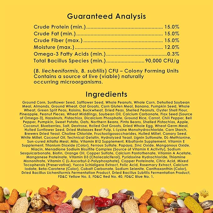 Kaytee Fiesta Macaw Food, Nutritious and Fun Blend, Supports Skin, Feather, Digestion, Brain and Heart Health, 4.5 pounds