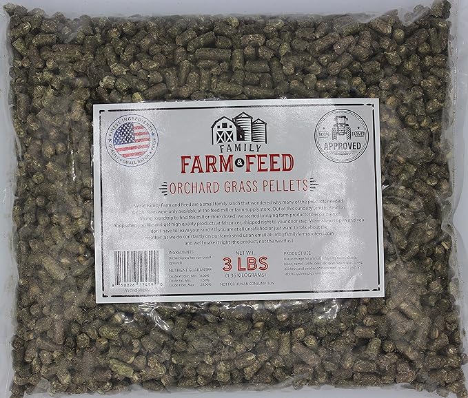 | Orchard Grass Food | Small Pet | Young and Adult | Pellets | 3 Pounds