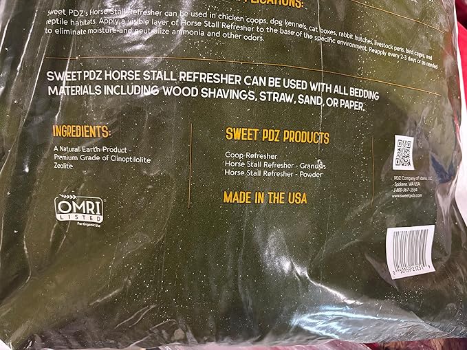 Horse Stall Refresher Granules, Stall Refresher Odor Eliminator (40 lbs)