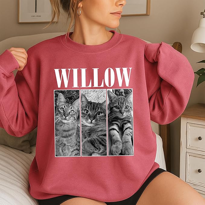 Nazenti Custom Photo Shirt, Personalized Tshirt for Mom, Dad, Grandma, Pet Lovers Gifts, Mama Gift for Women, Christmas Shirt