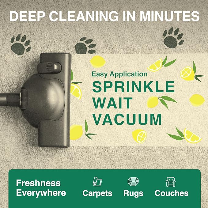 Good Natured Brand | Laundry Bundle | Carpet Freshener Lemon & Eucalyptus 31oz | Pet-Friendly Carpet Deodorizer | Laundry Powder Peppermint 47oz | Hypoallergenic Laundry Powder 94 Loads