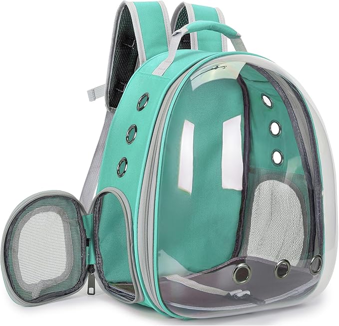 Cat Bubble Backpack Carrier for Small Medium Dogs Cats Carrying Bag, Airline Approved Pet Travel Carrying Bag Dog Hiking Walking Outdoor Backpack (Green)