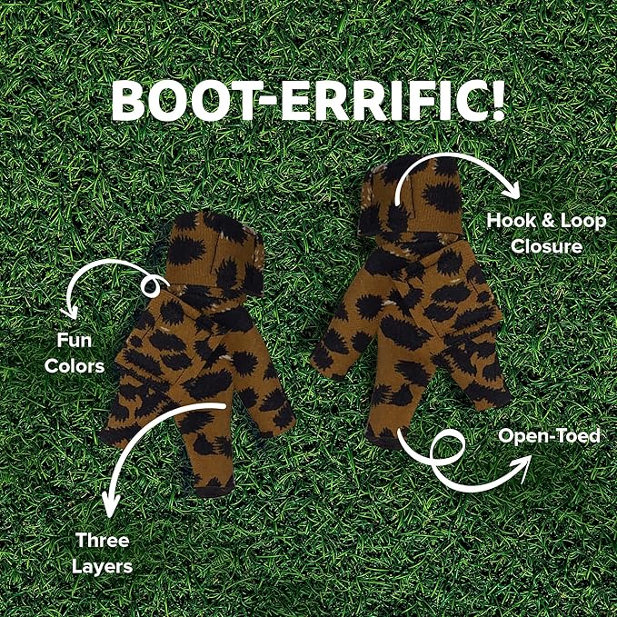 Chicken Shoes for Injured Feet – Protective Neoprene Footwear for Chicken, Open-Toe Design for Bumblefoot Relief, Made in USA - Standard, 3" Max. Inside Width, Leopard