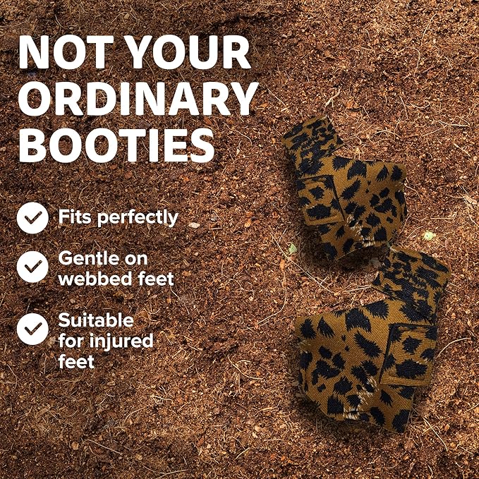 Duck Shoes for Injured Feet – Protective Neoprene Footwear for Ducks, Protective Shoes for Birds with Injured feet, Bumblefoot Relief - Large, 4.5” Max. Inside Width - Leopard