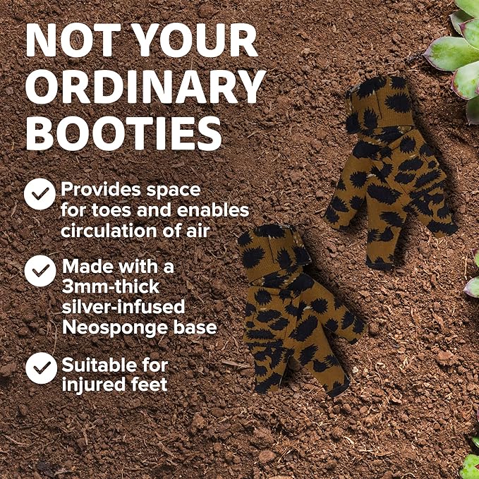 Chicken Shoes for Injured Feet – Protective Neoprene Footwear for Chicken, Open-Toe Design for Bumblefoot Relief, Made in USA - Standard, 3" Max. Inside Width, Leopard