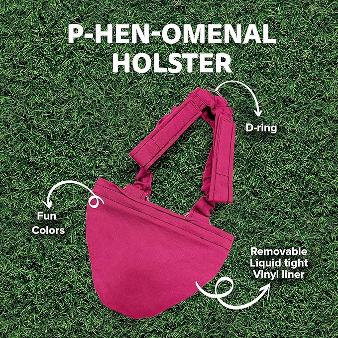 Hen Holster Bikini Diaper, Bird Diaper & Harness for Hens, Roosters, Ducks, Geese - with Removable Vinyl Liner, Adjustable Fit for Outdoor Adventures & Indoor Use - Easy to wear - S/M, Pink