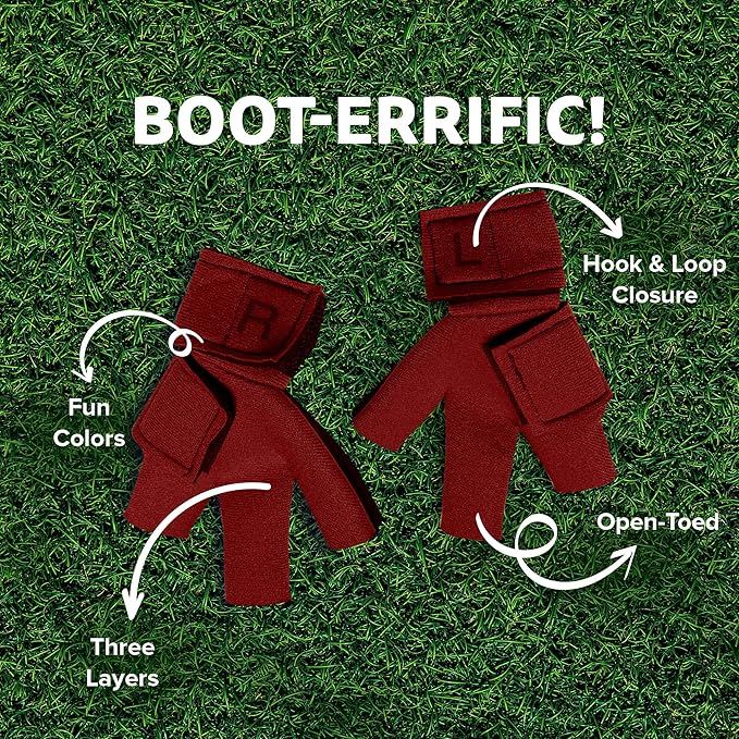 Chicken Shoes for Injured Feet – Protective Neoprene Footwear for Chicken, Open-Toe Design for Bumblefoot Relief, Made in USA - Standard, 3" Max. Inside Width, Red