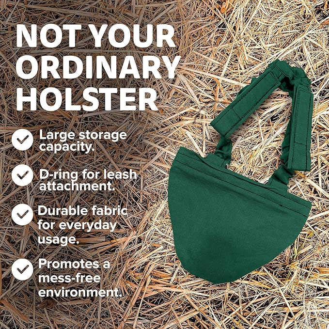 Hen Holster Bikini Diaper, Bird Diaper & Harness for Hens, Roosters, Ducks, Geese - with Removable Vinyl Liner, Adjustable Fit for Outdoor Adventures & Indoor Use - Easy to wear - S/M, Green