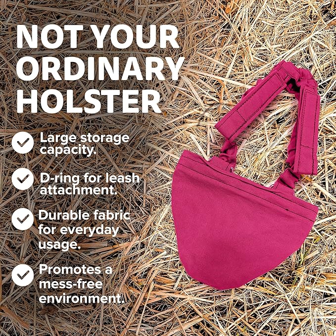 Hen Holster Bikini Diaper, Bird Diaper & Harness for Hens, Roosters, Ducks, Geese - with Removable Vinyl Liner, Adjustable Fit for Outdoor Adventures & Indoor Use - Easy to wear - S/M, Pink